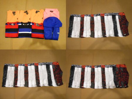 ( Lot no. 362 ) Wholesale Cheap New 53 pcs. Boys Shorts, Sweater, Polo, Hoodie Size XSSMLXL ( Authentic Clothes 100% )