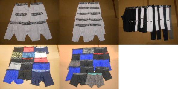 ( Mix lot no. 43) Wholesale Cheap New 62 pcs. Name Brand Men & Boys Shorts, leggings & 3/4 leggings, Underwear Size SMLXL2XL3XL ( Authentic clothing 100% )