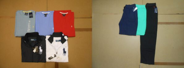 ( Lot no. 25 ) Wholesale Cheap New 8 pcs. Name brand Men T-shirt, Jacket, Pants & Shorts Size MLXL ( Authentic clothing 100% )