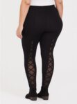 plus size Lattice Mesh Back leggings