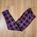 plus size maroon plaid legging