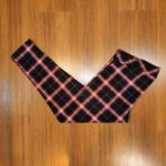 plus size black red plaid legging