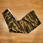 plus size green camo stripe legging